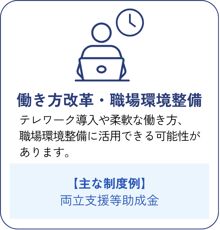 働き方改革・職場環境整備